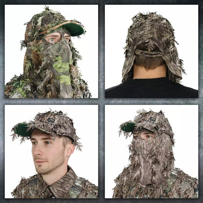 Realtree QuikCamo 2-in-1 Leafy Hunting Face Mask & Ball Cap - Realtree Camo