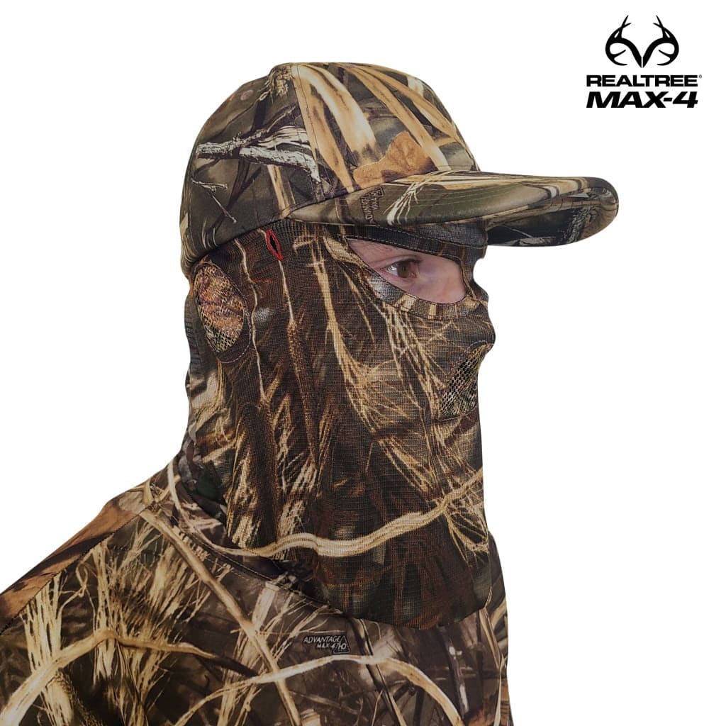 Realtree QuikCamo Unisex Hunting Hat and Front Face Concealment (Adjustable) - Realtree MAX-4