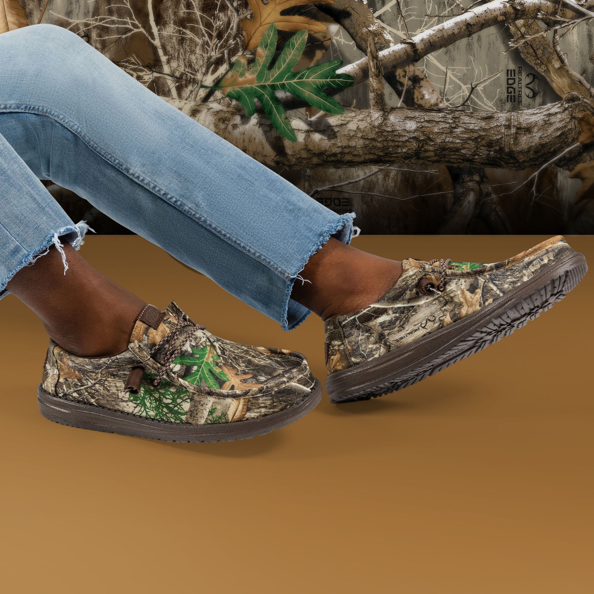 Realtree Hey Dude Unisex Wally Camo Shoes - Realtree EDGE