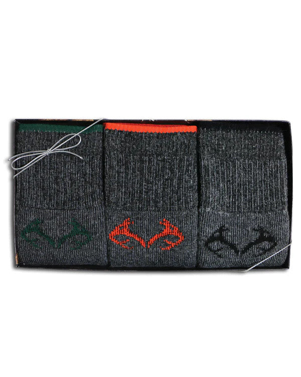 Realtree Merino Wool Blend Socks 3 Pack - Realtree