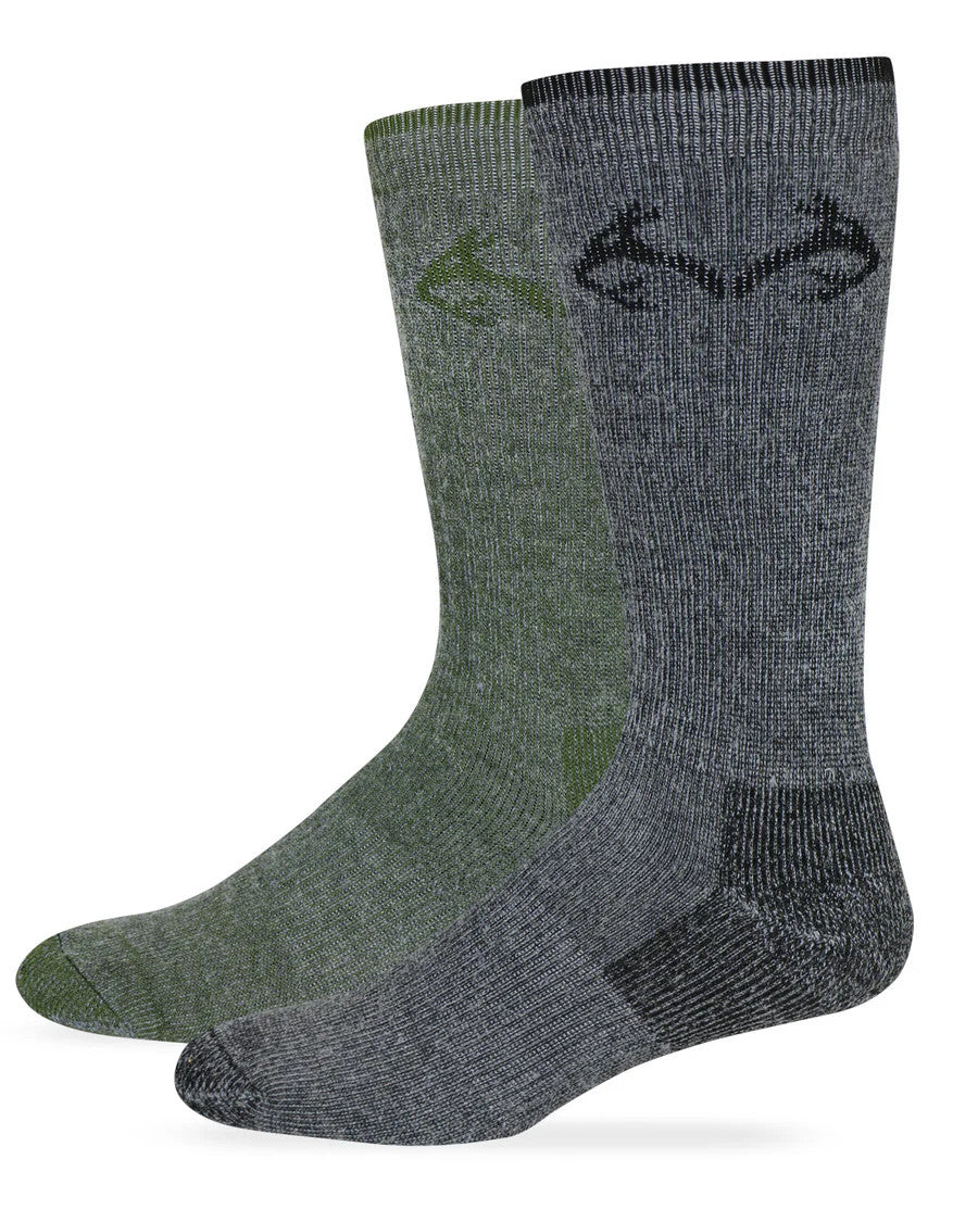 Realtree Merino Wool Blend Boot Socks 2 Pack - Realtree