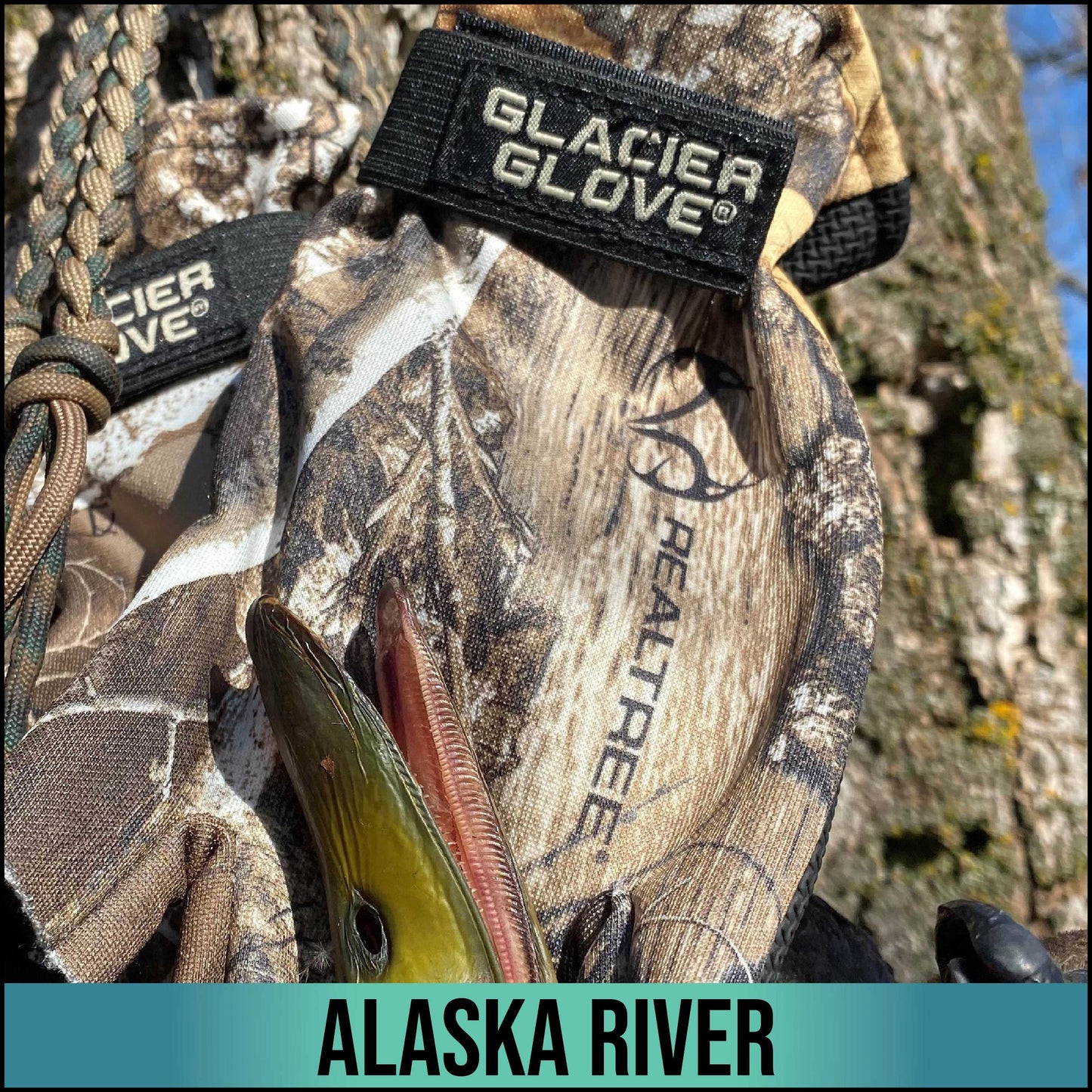 Realtree Glacier Glove Alaska River Fingerless Unisex Realtree Glove - EDGE