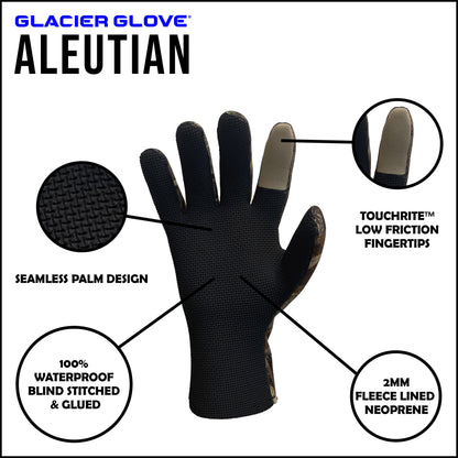 Realtree Glacier Glove Aleutian  Unisex Camo Glove - Realtree MAX-7