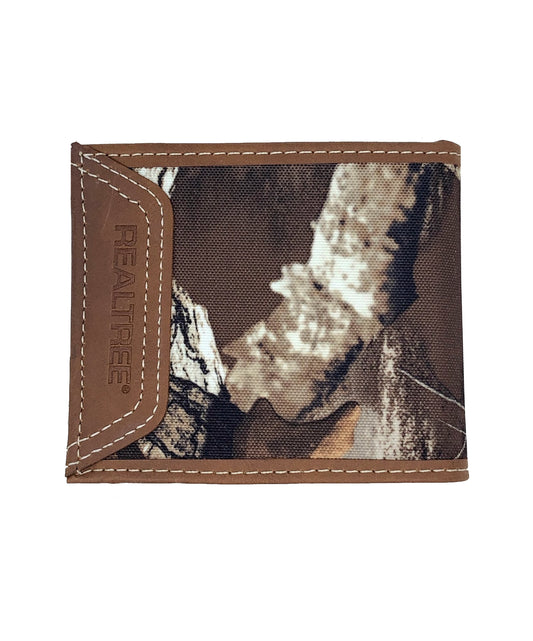 Realtree Unified Leather Canvas Pass Case Camo Wallet - Realtree EDGE