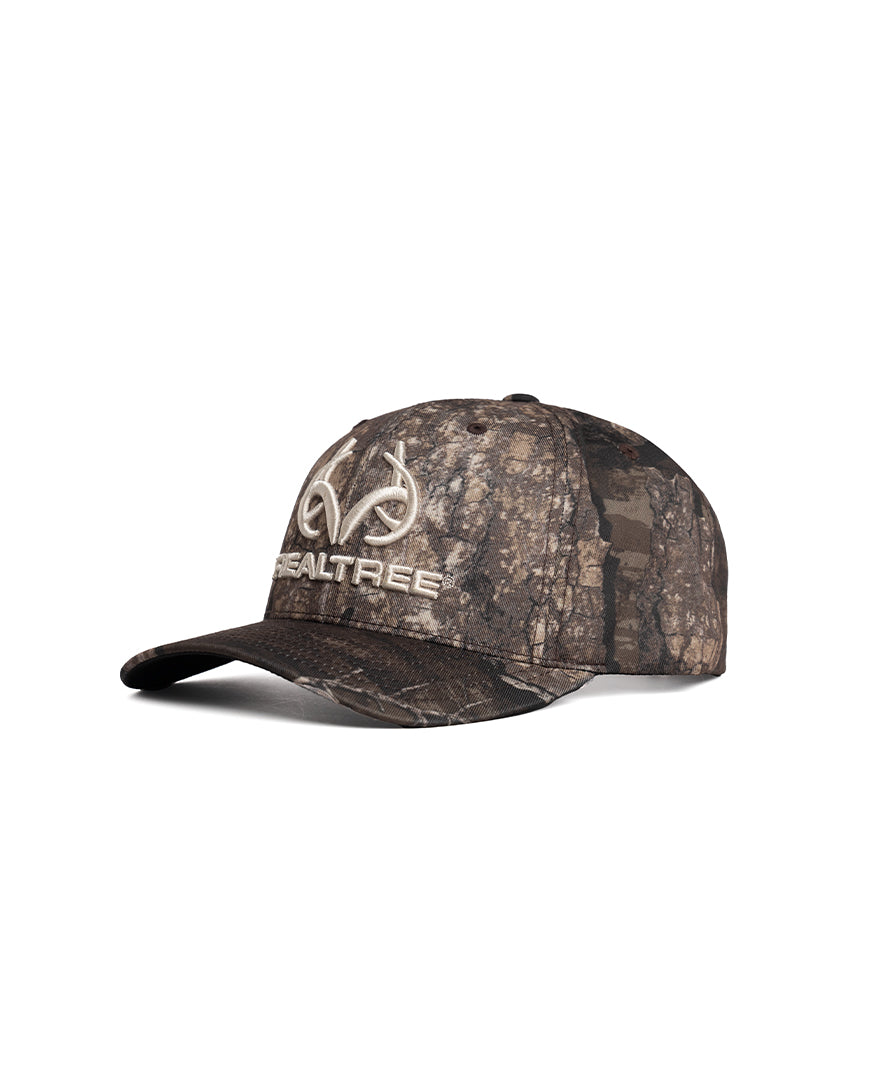 Realtree Unisex Embroidered  Logo 6 Panel Camo Hat - Realtree Timber