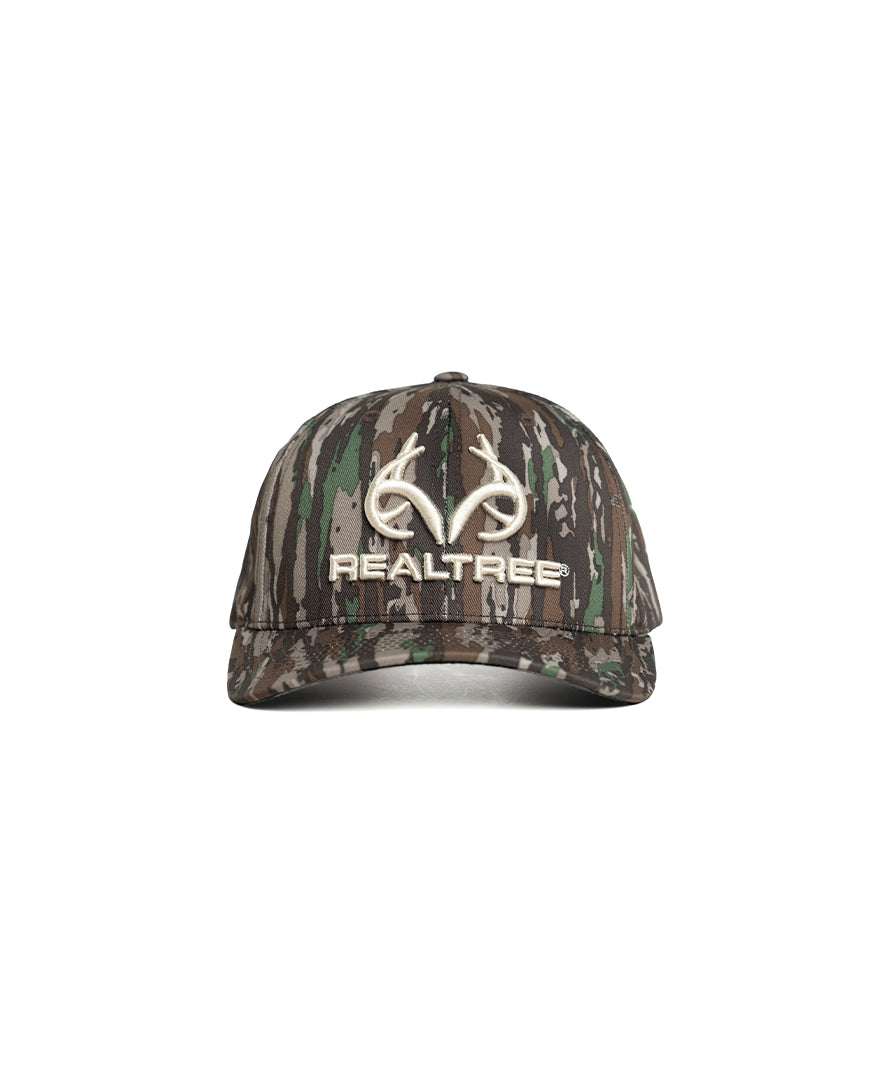 Realtree Unisex Embroidered  Logo 6 Panel Camo Hat - Realtree Original