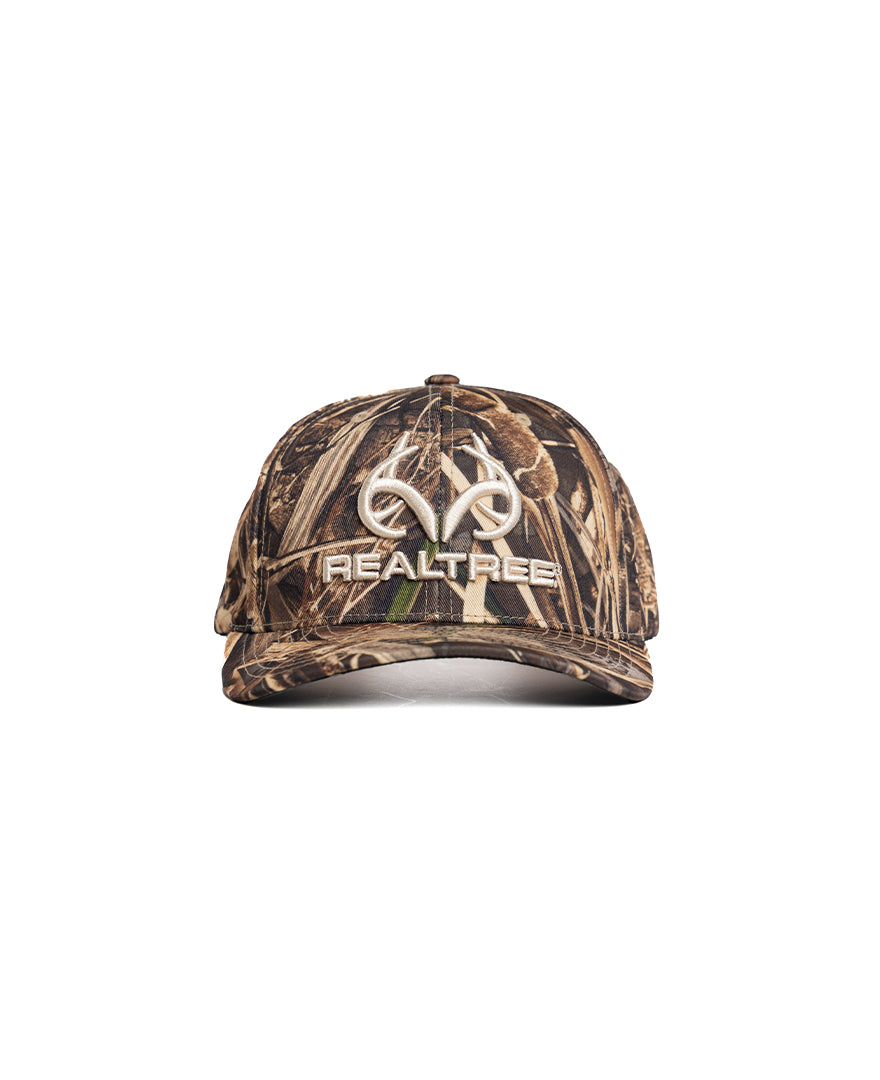 Realtree Unisex Embroidered  Logo 6 Panel Camo Hat - Realtree MAX-7