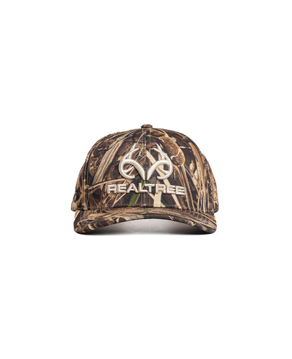 Realtree Unisex Embroidered  Logo 6 Panel Camo Hat - Realtree MAX-7