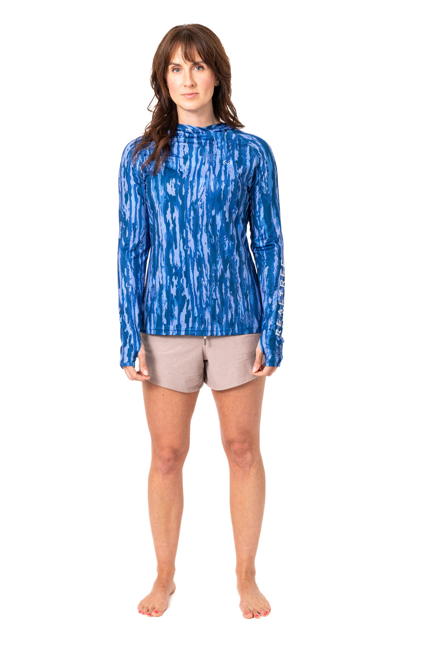 Realtree Realtree Fishing WoHooded Blue Shirt - Realtree Original