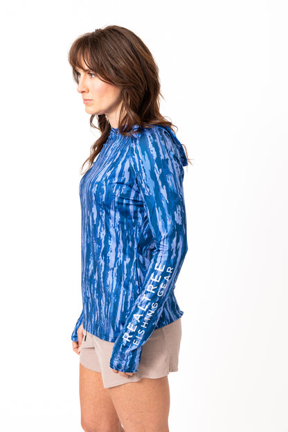 Realtree Realtree Fishing WoHooded Blue Shirt - Realtree Original