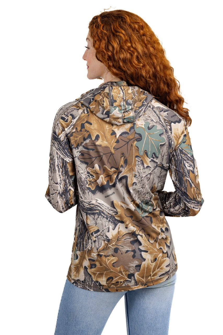 Realtree WoLong Sleeve Hooded Camo Shirt - Realtree Advantage Classic
