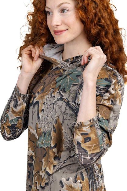 Realtree WoLong Sleeve Hooded Camo Shirt - Realtree Advantage Classic