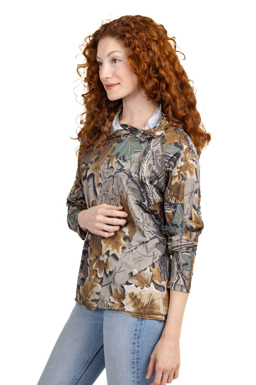 Realtree WoLong Sleeve Hooded Camo Shirt - Realtree Advantage Classic