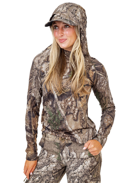 Realtree WoLong Sleeve Hooded Camo Shirt - Realtree APX