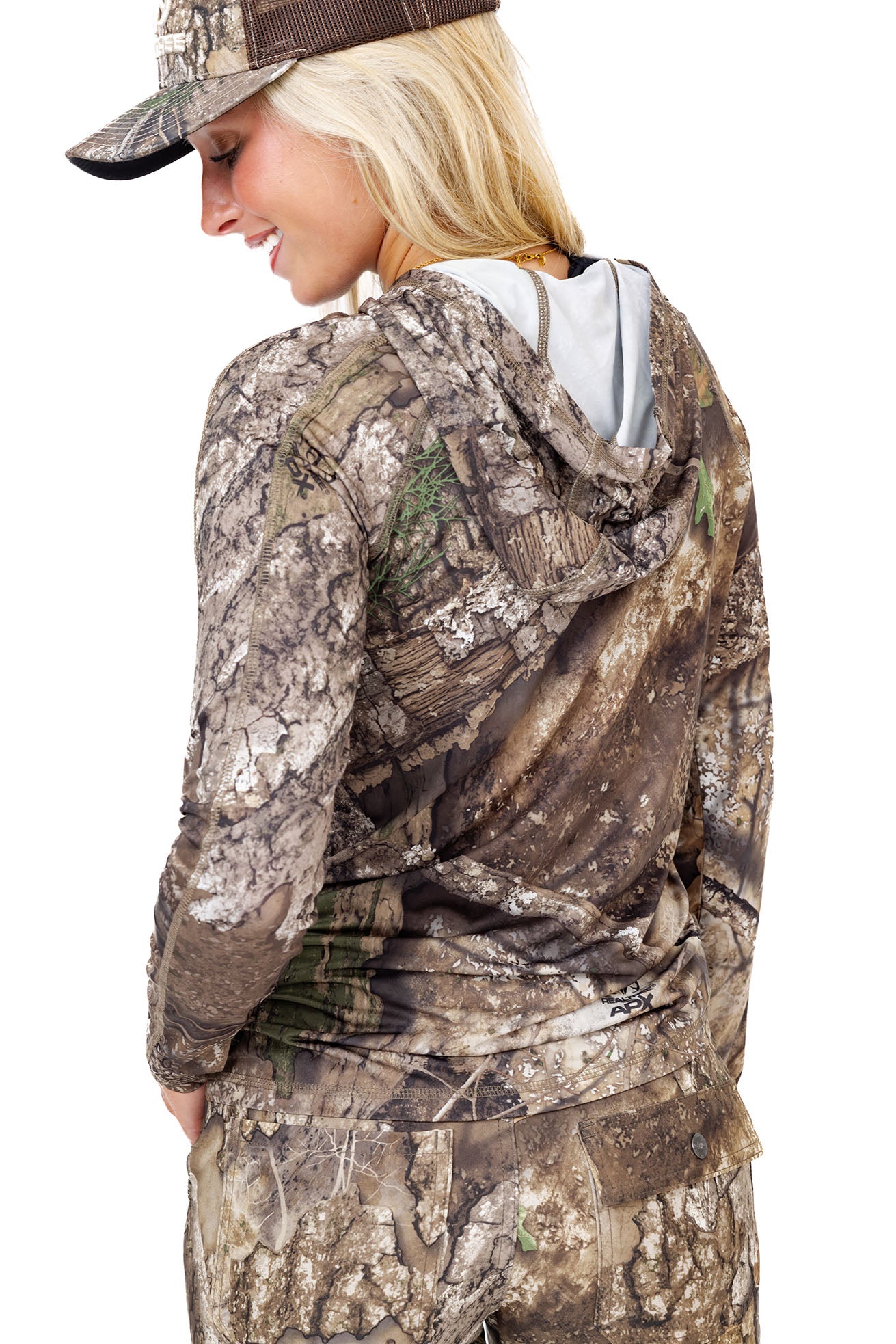 Realtree WoLong Sleeve Hooded Camo Shirt - Realtree APX