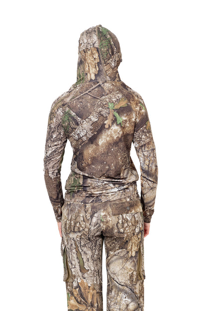 Realtree WoLong Sleeve Hooded Camo Shirt - Realtree APX