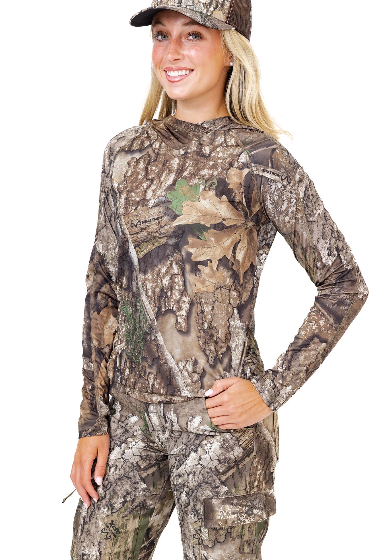 Realtree WoLong Sleeve Hooded Camo Shirt - Realtree APX