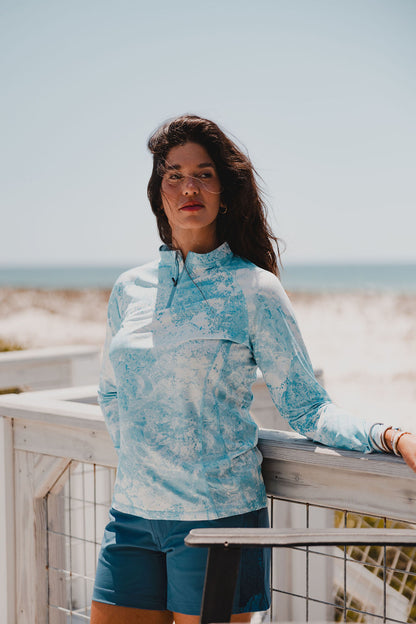 Realtree WoLight Blue Quarter Zip Jacket - Realtree XTREME Colors