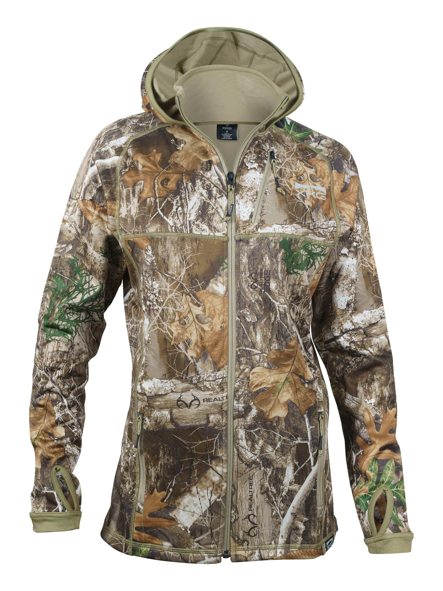Realtree King's Camo WoXKG Pinnacle Full Zip Hunting Jacket - Realtree EDGE