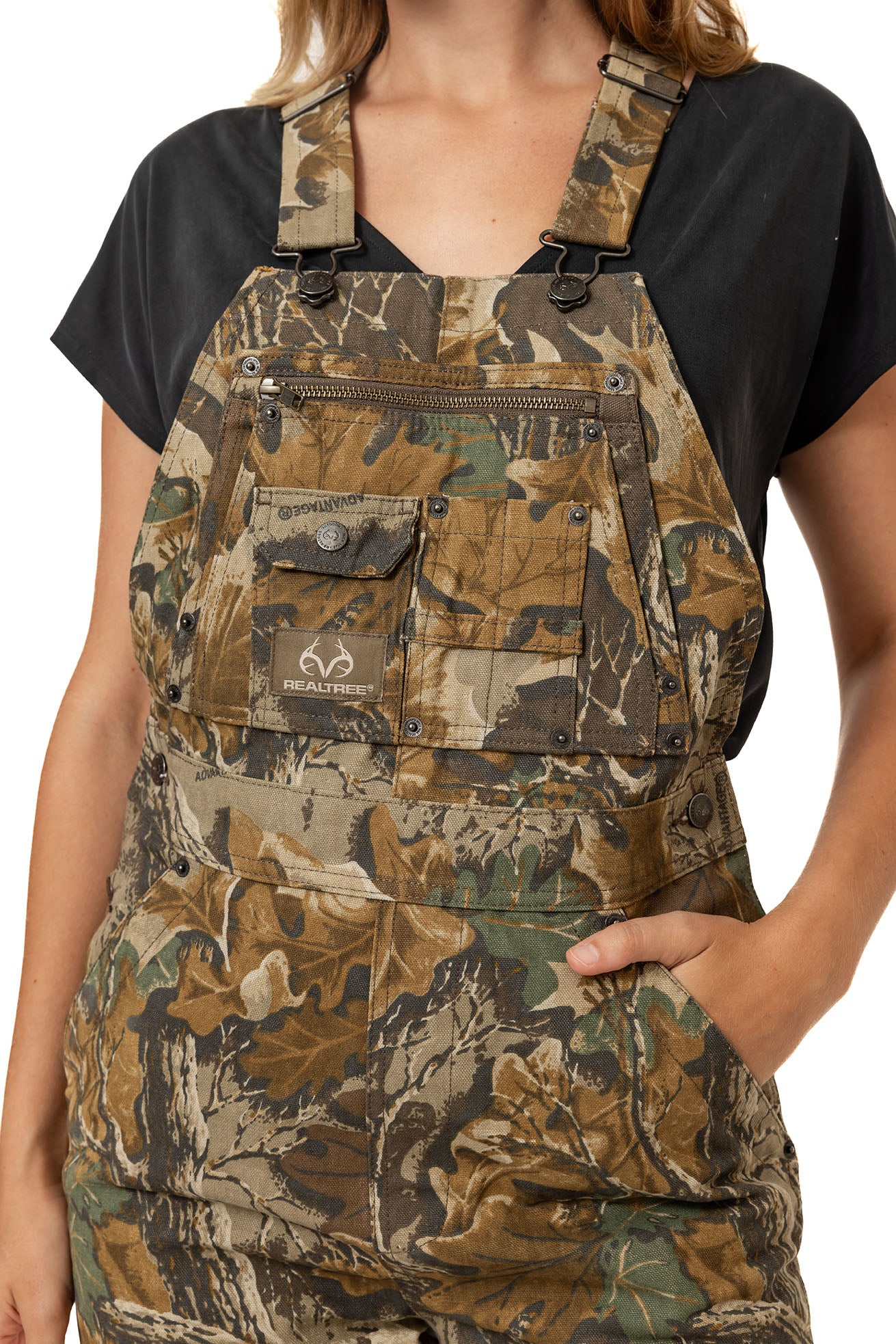 Realtree WoCanvas Cotton Hunting Bib Overall - Realtree Advantage Classic
