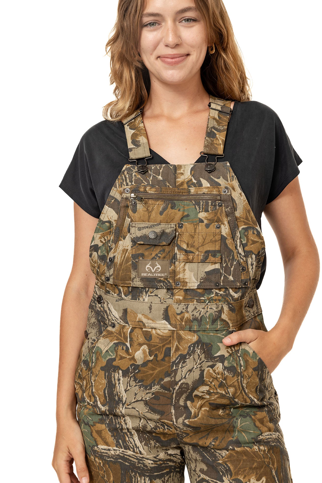 Realtree WoCanvas Cotton Hunting Bib Overall - Realtree Advantage Classic