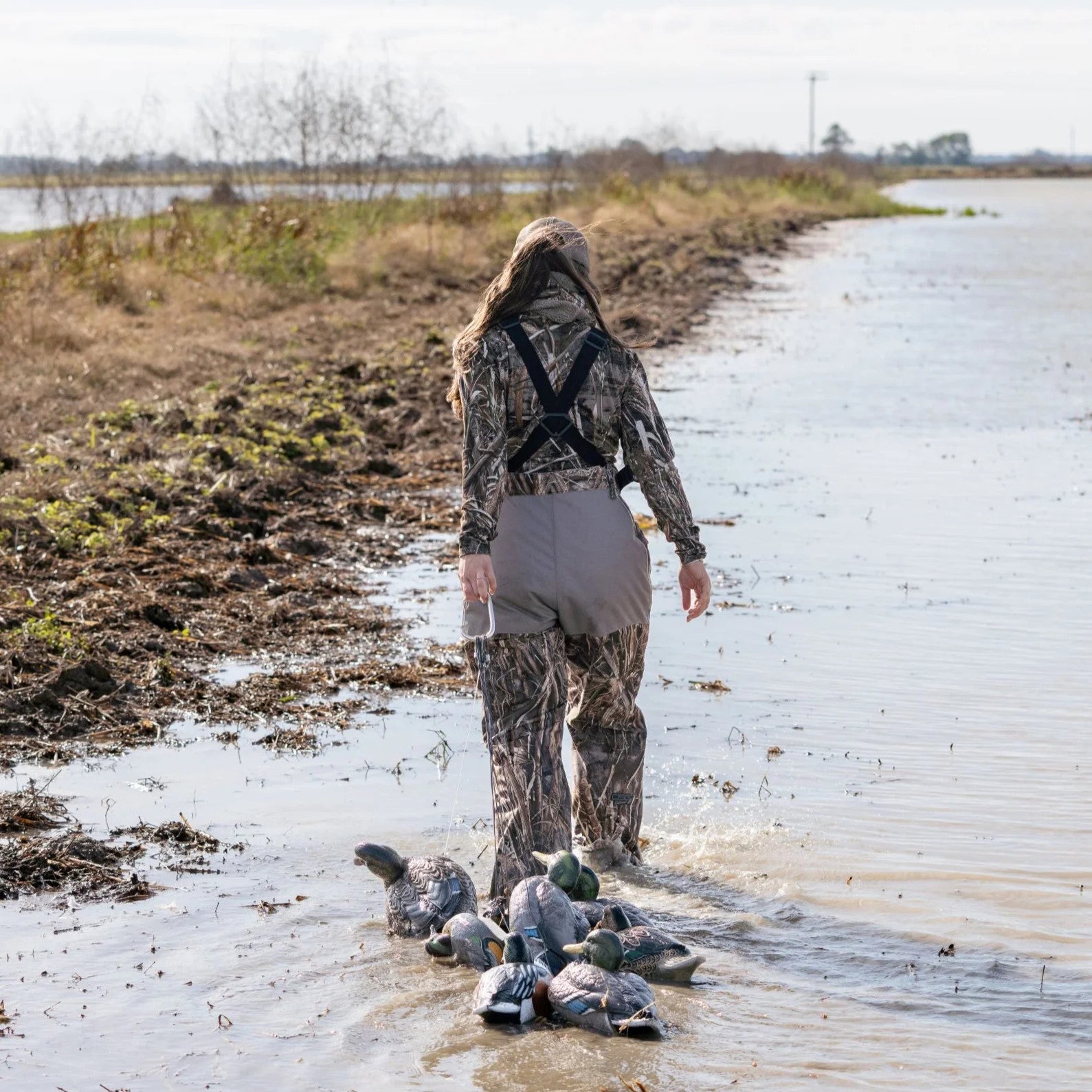 Realtree DSG Outerwear WoFinley Waterfowl Hunting Bib - Realtree MAX-7