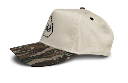 Realtree Lost Hat Co. Unisex EA5Y Hybrid Black Georgia Logo Camo 6-Panel Hat - Realtree Original