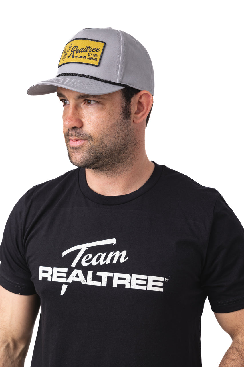 Realtree Center Stage Unisex Gray Retro Realtree Patch A-Frame Hat - Realtree