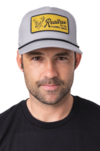 Realtree Center Stage Unisex Gray Retro Realtree Patch A-Frame Hat - Realtree