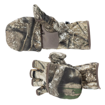 Realtree DSG Outerwear WoSherpa Fleece Flip Top Camo Mitten - Realtree APX