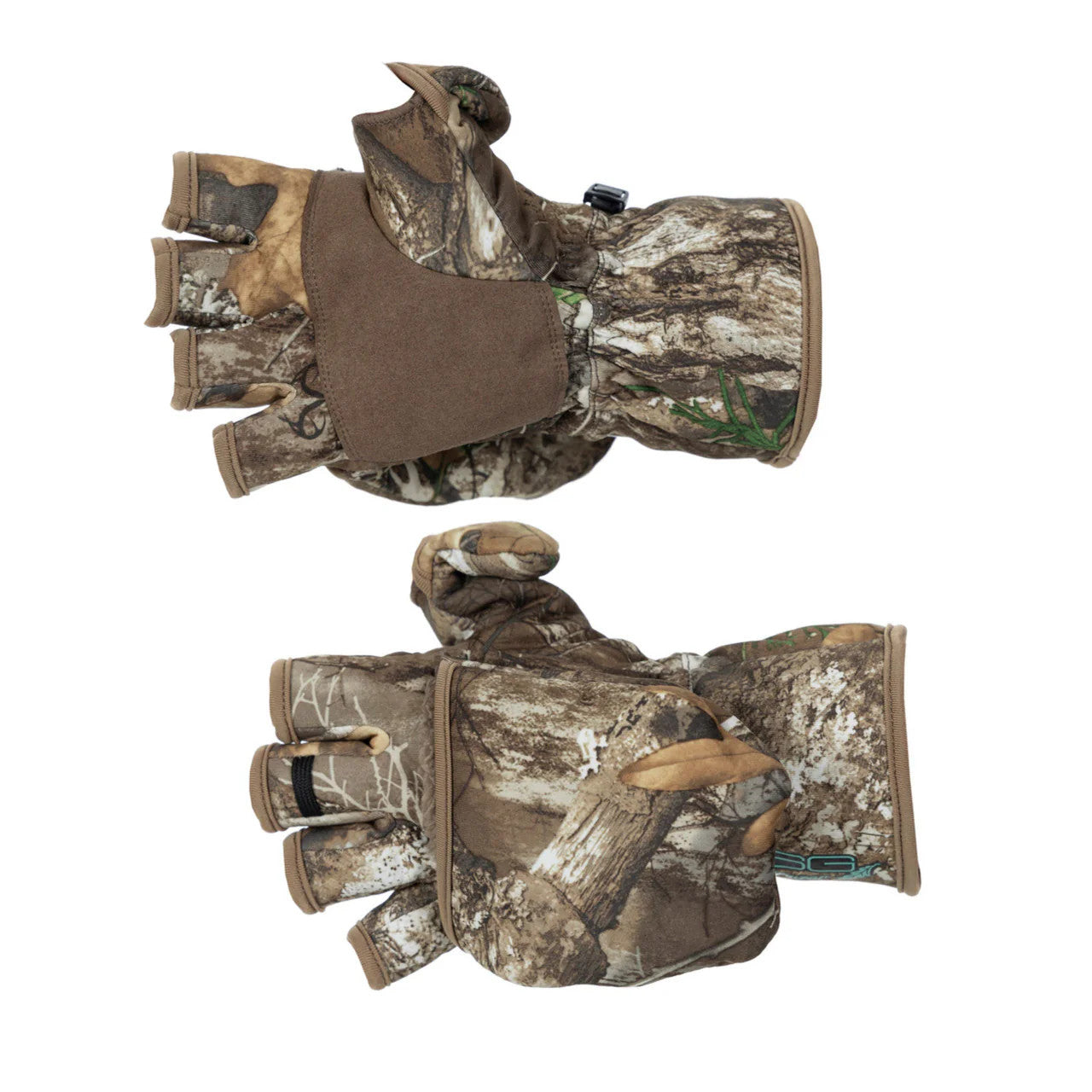 Realtree DSG Outerwear WoSherpa Fleece Flip Top Camo Mitten - Realtree APX