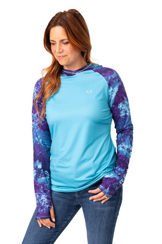 Realtree Realtree Fishing WoPurple Hooded Shirt - Realtree XTREME