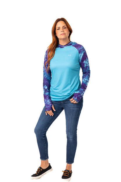 Realtree Realtree Fishing WoPurple Hooded Shirt - Realtree XTREME
