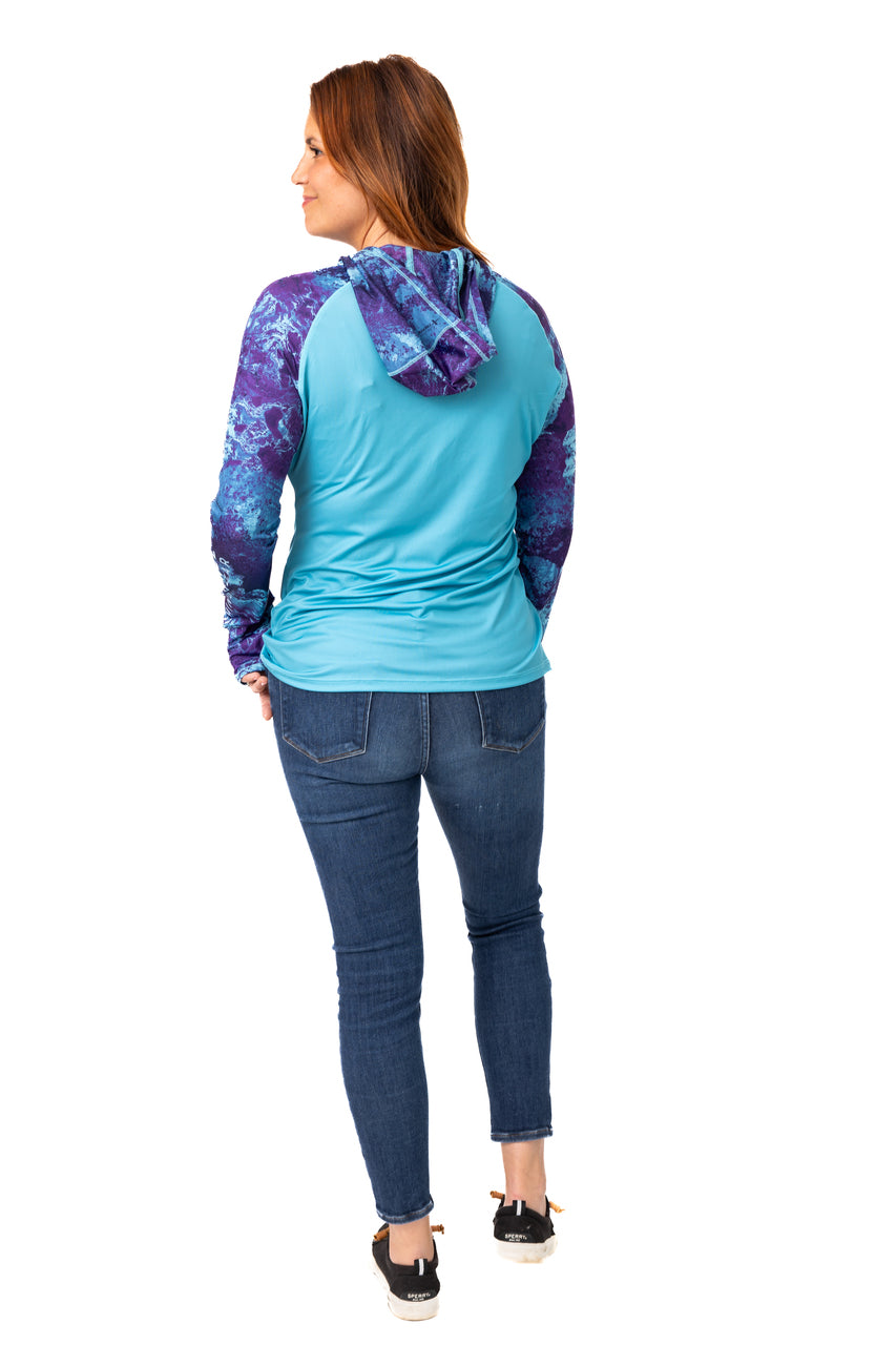 Realtree Realtree Fishing WoPurple Hooded Shirt - Realtree XTREME