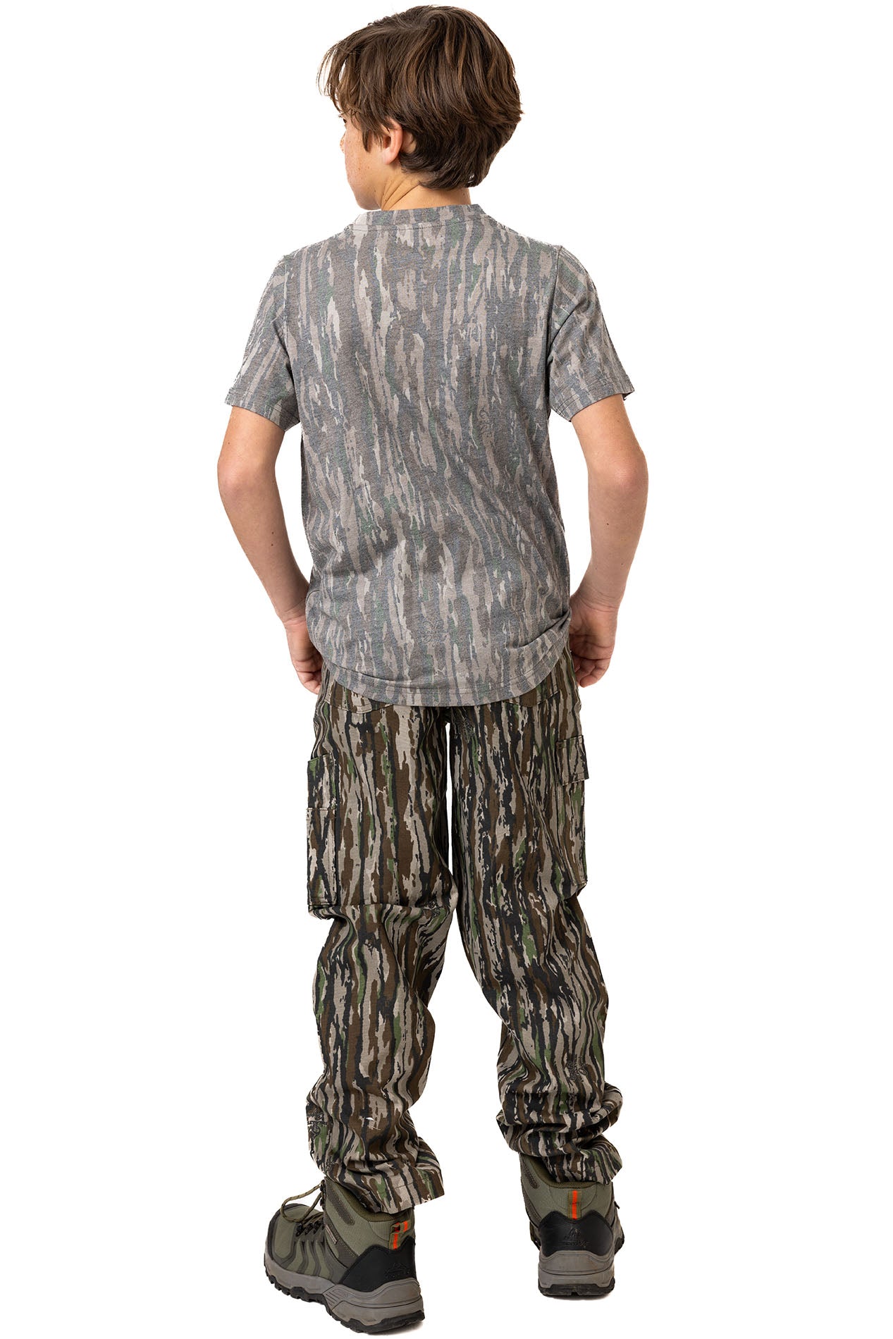 Realtree Kids Tri Blend Short Sleeve Crew Neck Faded Camo Shirt - Realtree Original
