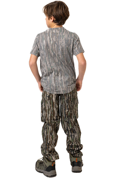 Realtree Kids Tri Blend Short Sleeve Crew Neck Faded Camo Shirt - Realtree Original