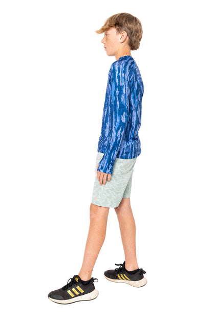 Realtree Realtree Fishing Kid's Blue Long Sleeve Crewneck Shirt - Realtree Original