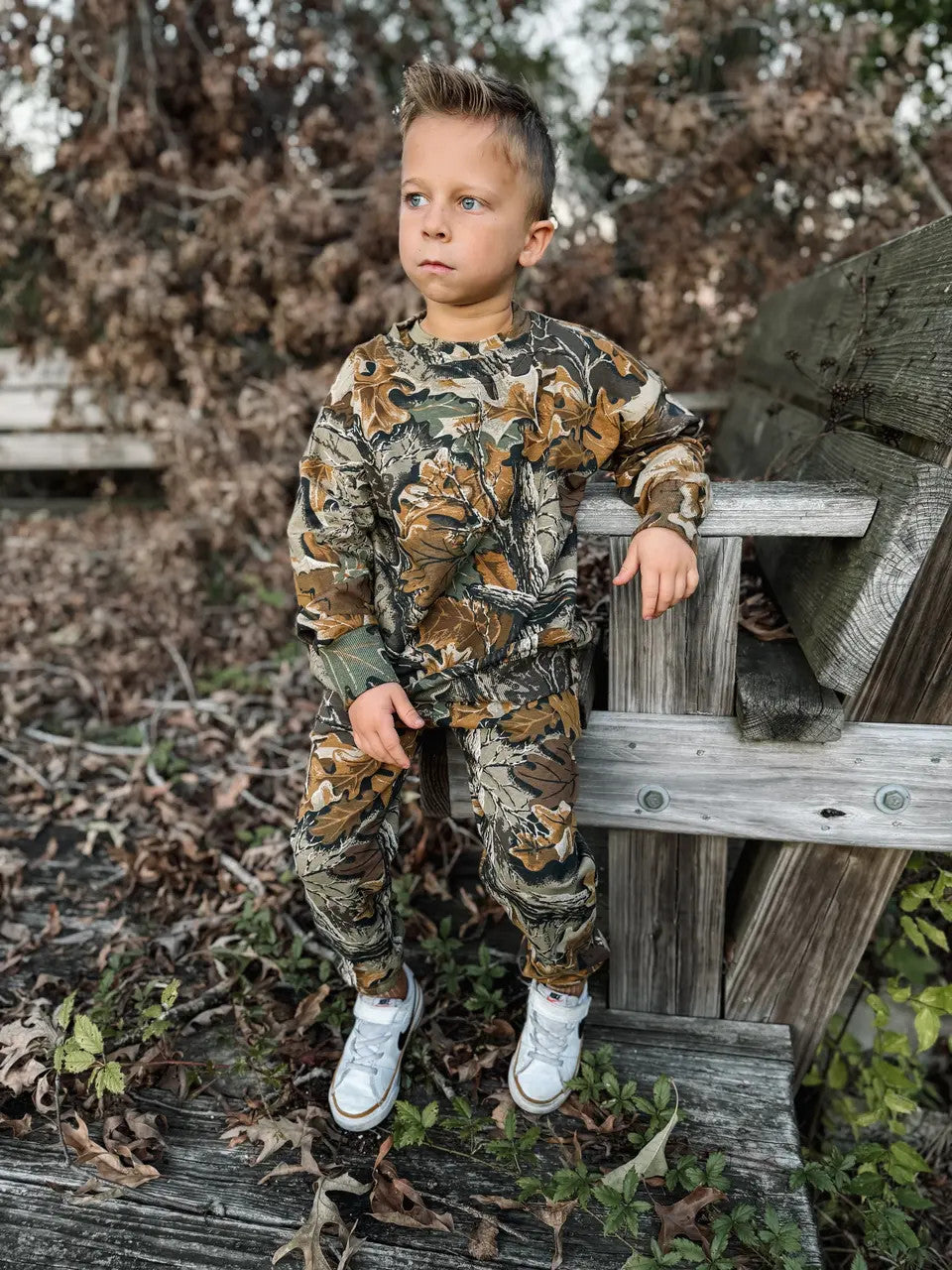 Realtree Little Bipsy Kid's Camo Long Sleeve Crewneck - Realtree Advantage Classic