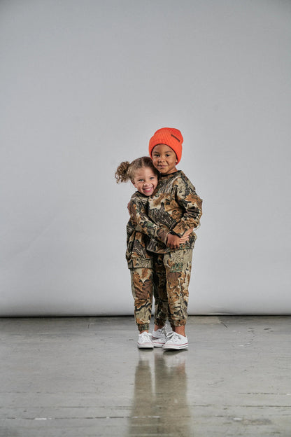 Realtree Little Bipsy Kid's Camo Long Sleeve Crewneck - Realtree Advantage Classic