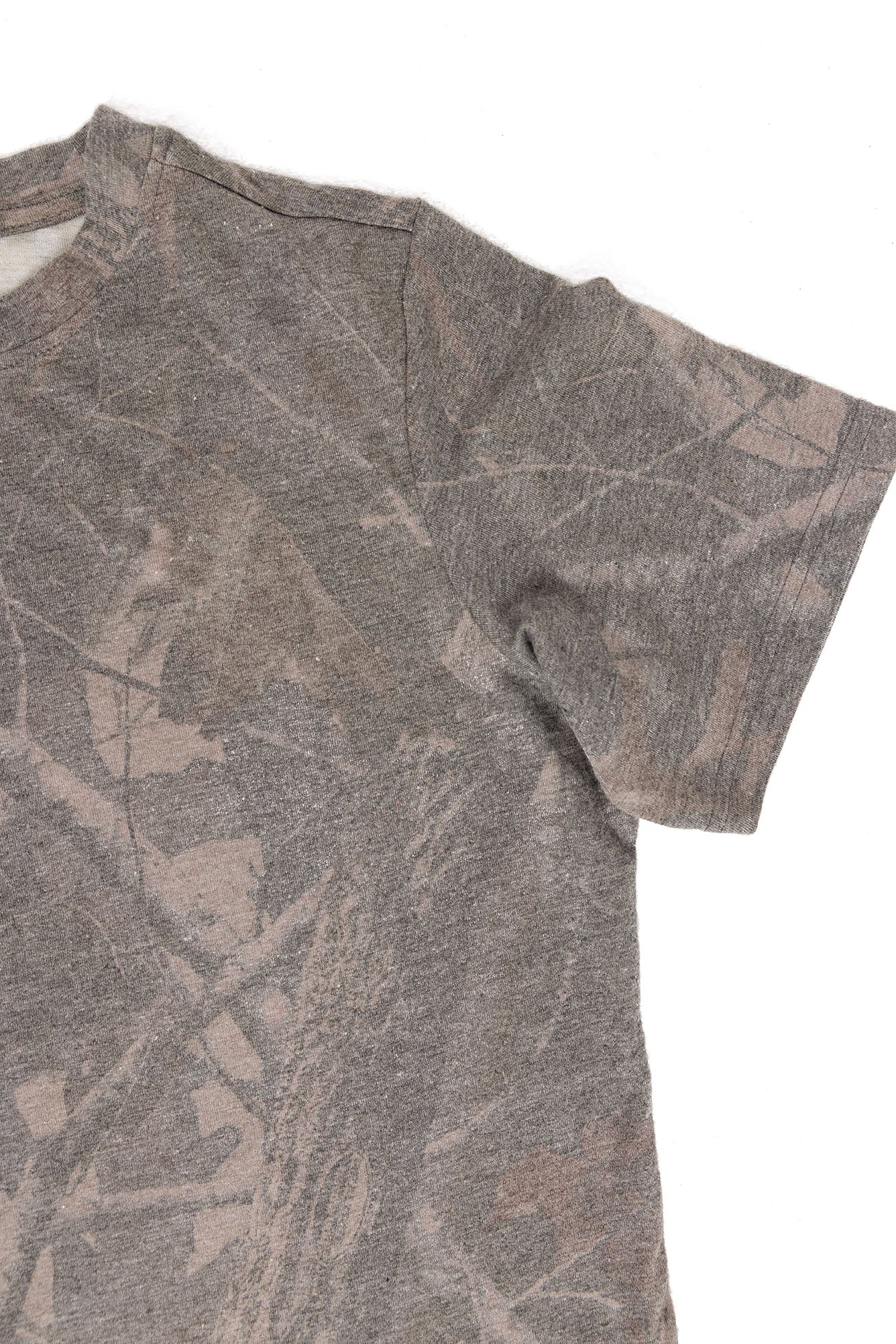 Realtree Kids Tri Blend Short Sleeve Crew Neck Faded Camo Shirt - Realtree Hardwoods