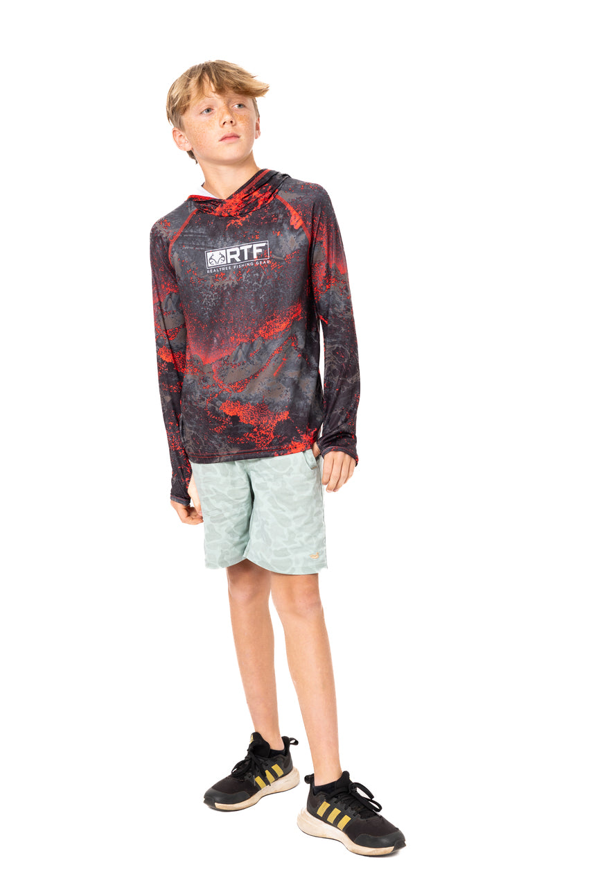 Realtree Kid's Hooded Lava Poly Shirt - Realtree XTREME