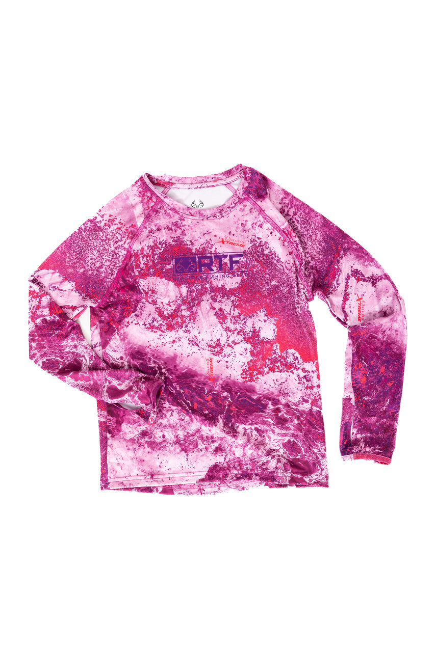 Realtree Realtree Fishing Kid's Hot Pop Long Sleeve Crewneck Shirt - Realtree XTREME