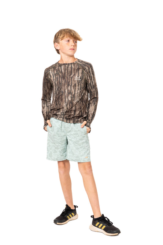 Realtree Realtree Fishing Kid's Long Sleeve Crewneck Camo Shirt