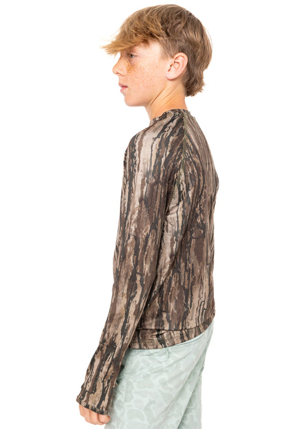 Realtree Realtree Fishing Kid's Long Sleeve Crewneck Camo Shirt