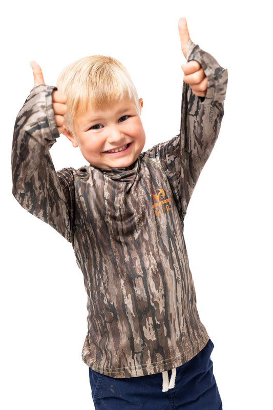 Realtree Kid's Crew Long Sleeve Camo Poly Shirt