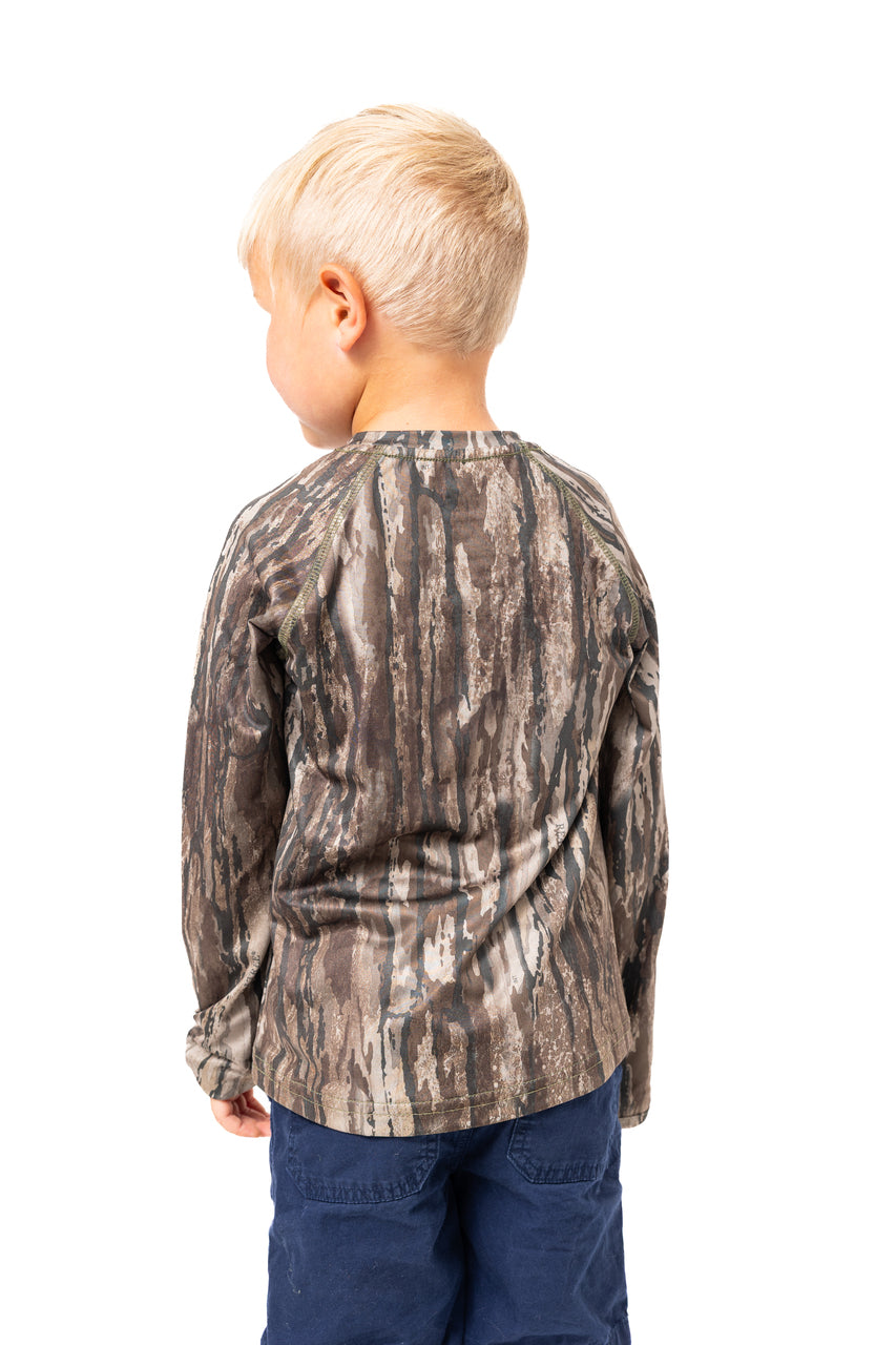 Realtree Kid's Crew Long Sleeve Camo Poly Shirt