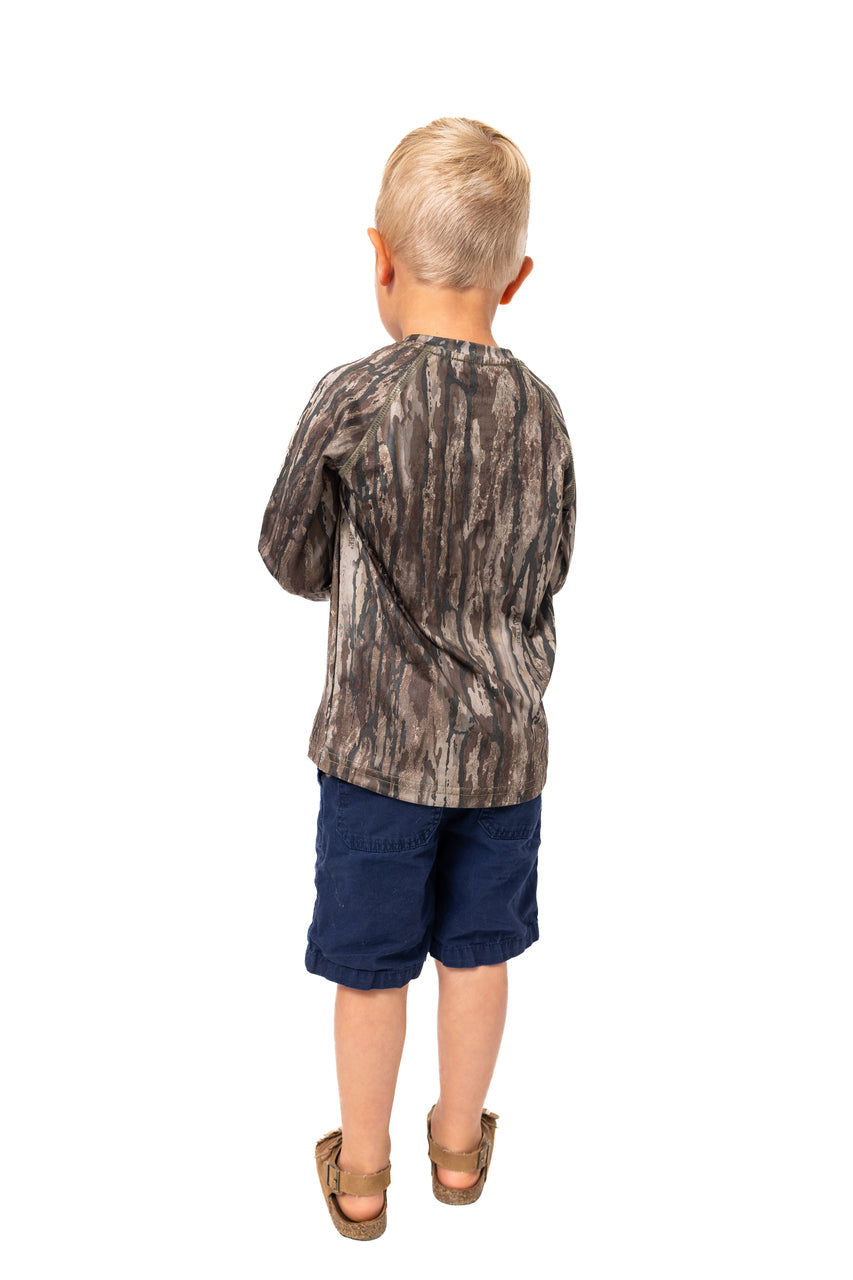 Realtree Kid's Crew Long Sleeve Camo Poly Shirt