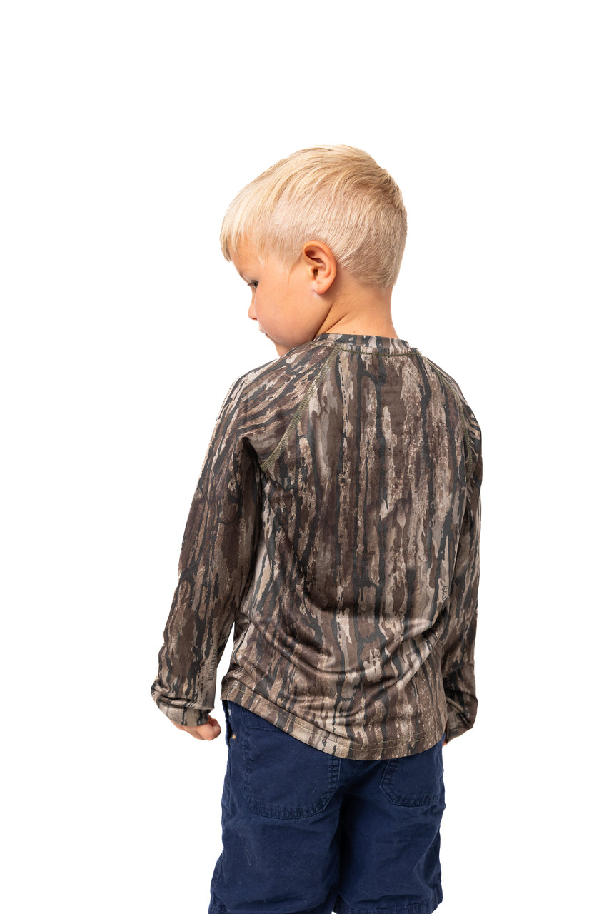 Realtree Kid's Crew Long Sleeve Camo Poly Shirt