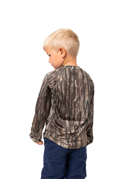 Realtree Kid's Crew Long Sleeve Camo Poly Shirt
