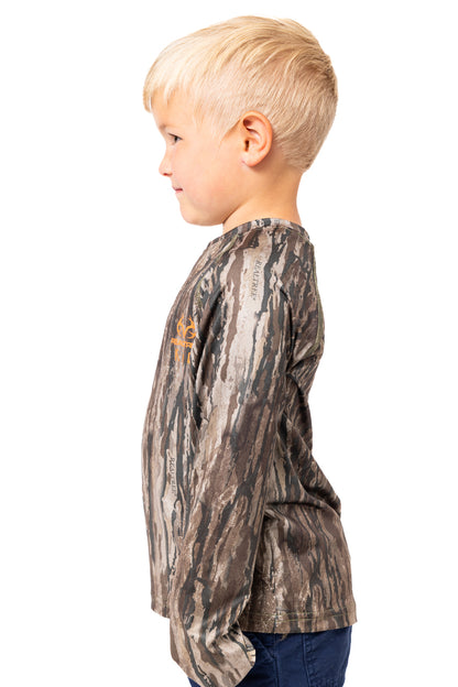 Realtree Kid's Crew Long Sleeve Camo Poly Shirt